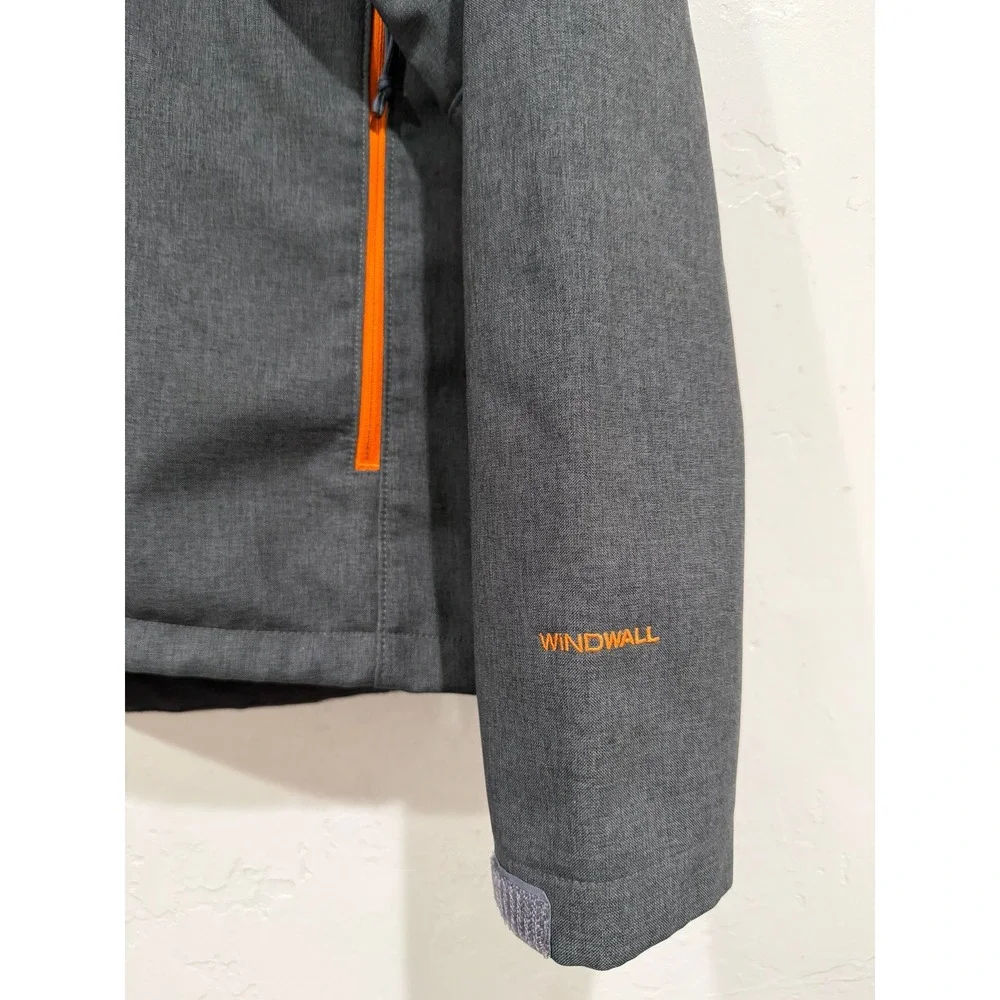 The North Face Apex Bionic 2 Jacket Mens Large Grey Orange WindWall Softshell